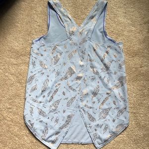 Ivivva Lululemon Blue with Bronze Feathers Tank